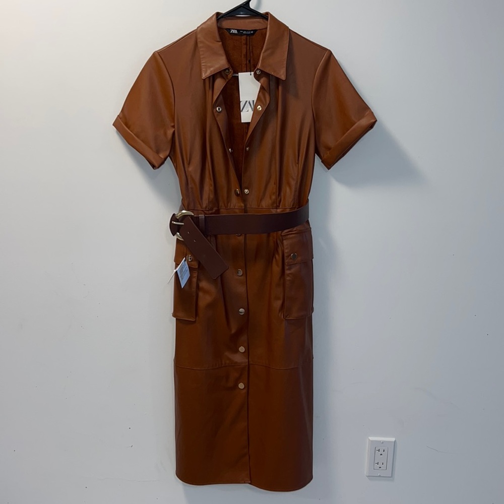 New with tags | Zara faux leather dress | size S